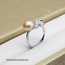 Adjustable Size Pearl Ring Natural Freshwater Pearl Jewelry Wedding Rings Flower 925 Sterling Silver Rings For Women Gift