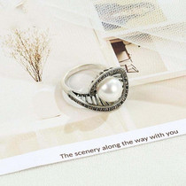 White Pearl Cocktail Ring