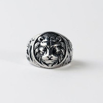 Mcllroy Cool Design Round Lion Ring Biker Style 316L Stainless Steel Men Boy Fashion New Animal Lion Head Rings For Men Size 8
