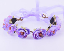 CXADDITIONS Bridal Floral Adjustable Crown Hair Wreath girl Breath Camellia Flower Simple Halo Woodland Hairpiece Wedding Rustic