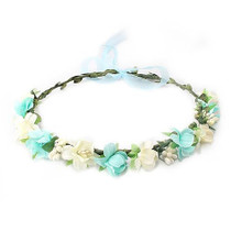 M MISM Summer Wedding Floral Crown Head Band female Flower Headband Bridesmaid Bridal Headpiece Girls Flowers hair accessories