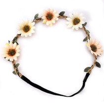 M MISM Bohemian Style Women Headband Flower Hair band Crown Wedding Wreath Bridal Headdress Forehead Head Band Hair Accessories