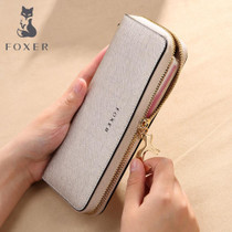 FOXER Brand Women's Leather Wallet Casual Clutch Bags Women Fashion Purse Women-Wallet Female long Wallets