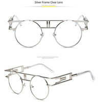 2017 Fashion Metal Frame Steampunk Sunglasses Women Brand Designer Unique Men Gothic Sun glasses Vintage Oculos De Sol Feminino