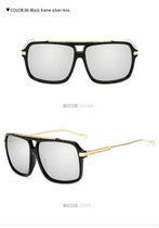 2017 Fashion Luxury Sunglasses Men Gold Vintage Sun Glasses Women Brand Designer Eyewear Big Frame Travel Square Fashion Eyewear