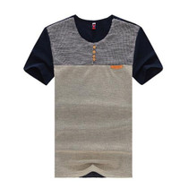 2017 Summer Fashion Men's T Shirt Casual Patchwork Short Sleeve T-Shirt Mens Clothing Trend Casual Slim Fit Hip-Hop Top &Tees