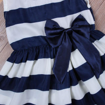 2017 Summer Cute Baby Stripe Dress Princess Party Wedding Baby Girls Tutu Dresses Bow Sleeveless Newborn Infant Girl Clothing