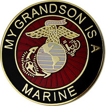 My Grandson is a Marine 1" Lapel Pin