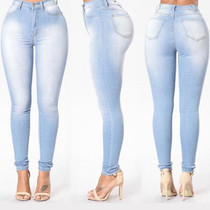 2018 Slim Jeans for Women Skinny High Waist Jeans Woman Blue Denim Pencil Pants Stretch Waist Women Jeans Pants Calca Feminina