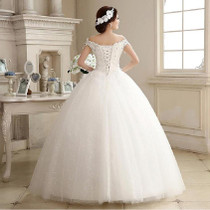 Fansmile Free Shipping Short Sleeve Lace Up Vintage Wedding Dress 2016 Plus Size Bridal Ball Gown Vestidos Noiva Real Photo