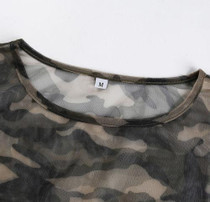 2017 Fashion Women's Clothing Casual Long Sleeve T-shirt Summer Crop Tops Military Style Clothes Female Camouflage T-shirts