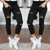 2017 Fashion Women's Casual Skinny Stretch Slim Fit Army Green Hollow Pencil Pants Trousers Leggings New Women Clothing