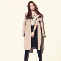 2017 Fashion Women Trench Coat Loose Outwear Coats Female Spring Autumn Long Windbreaker Clothing Lady Raincoats with Belt L332