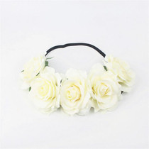 AWAYTR Summer Wedding Flower Headband Head Band Floral Head Wreath Women Wedding Bridesmaid Bridal Headpiece Girls Flower Crown