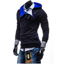 2017 New Autumn Hoodies Brand Men Letter Leisure Sweatshirt Male Hoody Hip Hop veiled button Hoodie Mens Pullover XXXL