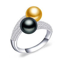 MINTHA Pearl Jewelry,double Pearl rings,Natural Freshwater Pearl rings,925 Silver rings for women charms silver 925 original