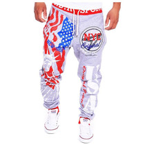 2017 new men's joggers print casual Pants men USA Print Harem Pants Sweat sweatpants Male Trousers Male pantalon homme hombre