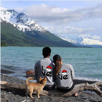 2017 Print Lovers Letter sweatshirt hoodies Fashion Couples Sweatshirts Autumn Men Women Loose Casual Hoody Coat Hoodies W03