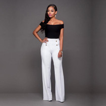 Casual Women Ladies Palazzo Plain Flared Wide Leg Loose High Waist Full Pants leggings Baggy Trousers