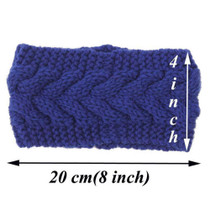 Solid Wide Knitting Woolen Headband Winter Warm Ear Crochet Turban Hair Accessories For Women Girl Hair Band Headwraps