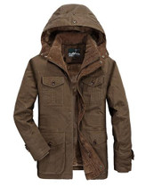 2017 Winter Jackets Men Thick Warm Hooded Windproof Parka Men Coat 100%Cotton Military Jacket Brand Clothing Plus Size 4XL 1382