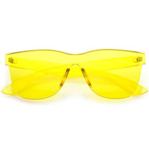 Retro Modern Rimless Horned Rim Mono Block PC Sunglasses C463