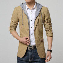 2017 New Fashion Men Blazer Detachable Hooded Blazer Men Casual Jacket Slim Fit Suits Costume Homme,Terno Masculino MJ275