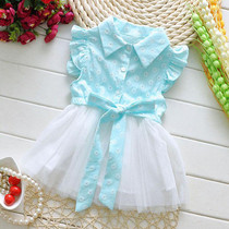 2016 summer Korean baby girls clothes flower dress for infant baby girls clothing birthday party princess tutu dresses costumes