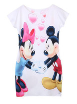 2016 New Sexy Women Fashion Cute Mouse Printed Bodycon Party Dress Women Summer Dress Vestidos Plus Size