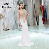 Elegant 2017 Mermaid Prom dresses Long Gold Appliques Beaded Crystals long graduation dresses Off Shoulder Evening Prom Dress