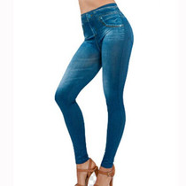 2016 Women Leggings Jeans Denim Pants with Pocket Slim Jeggings Fitness Plus Size Leggings S-XXL Black/Gray/Blue