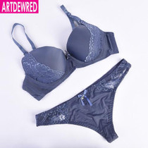 Luxury brand intimate set thongs bra set sexy lace embroidery elegant women push up bra and panty set ABC cup underwear set