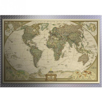 Nostalgia Style Global Map Wall Stickers Vintage Retro Kraft Paper World Map Antique Poster Wall Sticker Home Decora 69*51.5cm