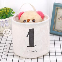 Nordic Style Linen Home Storage Box Desk Organizer Folding Office Desk Storage Organizer Cute Jewelry Cosmetic Makeup Basket