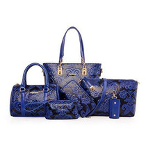 DIZHIGE Brand 6 Pcs /Set Composite Bags Women Leather Handbags Famous Ladies Shoulder Bags Clutch Chinese Style Women Handbags