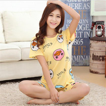 ree shipping new pajamas for women short-sleeved summer pajama sets Cartoon lovely pajamas Casual Cute girl sleepwear suit