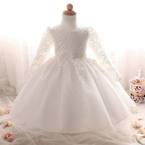 2017 Kids Girls Birthday Party Wedding Princess tutu Dress For Baby Girls Clothes Lace Flowers Children Bridesmaid Elegant Dress