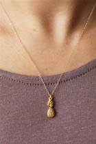 Chicnico Cute Golden Pineapple Necklace