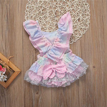 Ruffles Cute Jumpsuit Outfits Clothing Summer Sunsuit 0-24M Cute Newborn Baby Girls Clothes Tops Floral Bodysuit Short Sleeve