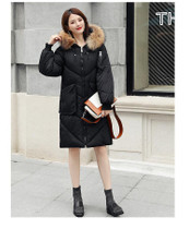 Fitaylor Winter Women Jacket Down Coat Hooded 90% White Duck Down Parkas Genuine Raccoon Fur Collar Loose Warm Military Overcoat
