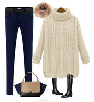 Turtleneck Sweater Women And Pullovers For Women Sweater 2017 Winter Patchwork Full Sleeve Female Warm Thick Jumper Tricot Stops