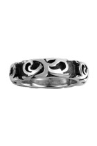 Gomaya Black & Silver Stainless Steel Ring