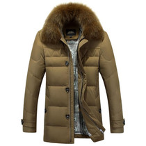 2017 New Winter Coats Parkas Jacket Men Hooded Long Thick Warm Windproof Fur Collar Men's Down Jacket Parkas Outwear Male Thick