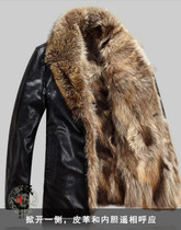 HOT Free shippingSelling men's brand leather jacket , high-grade sheep fur coat , men's winter lapel fur coat ,BLACK,M-4XL