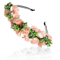 Fashion Stylish Flower Garland Hairband Floral Bridal Headband Wedding Prom flower headband Hair Accessories
