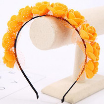 Fashion Stylish Hot Sale Flower Garland Floral Bridal Headband Hairband Wedding Prom flower headband Hair Accessories