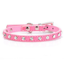 Hot Sales Factory Price! Pet Suede PU Leather Crystal Rhinestone Dog Puppy Cat Collar Necklace XS S M