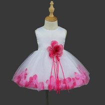 iEFiEL Infant Baby Toddler Girls Flower Petals Wedding Bridesmaid Flower Girl Formal Pageant Princess Party Dress Photo Props
