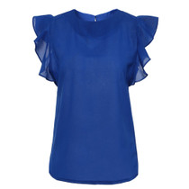Fashion Women Blouse Ruffles Short Sleeve Shirt Women Tops Femme blouses 2017 Casual O-Neck blusas White Ladies Top camisa mujer