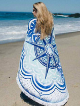 Bohemia Flower Pattern Tassels Round Beach Mat Yoga Mat